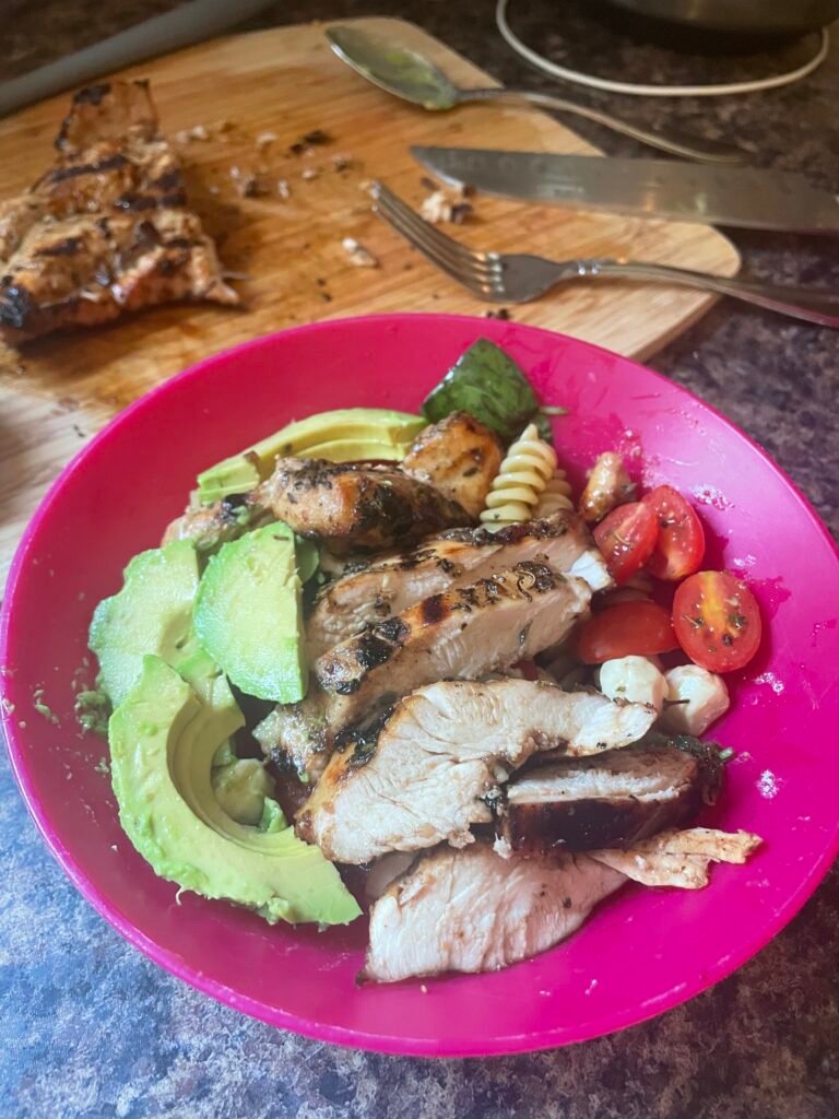 Chicken Caprese Salad with Avocado